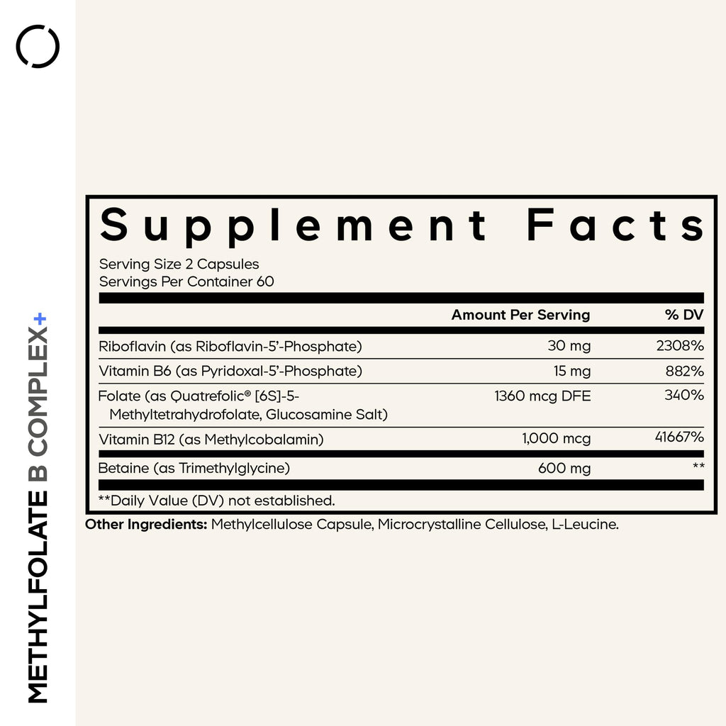 Codeage Methylfolate B Complex with 5-MTHF & B12 - 120 Capsules - image 2