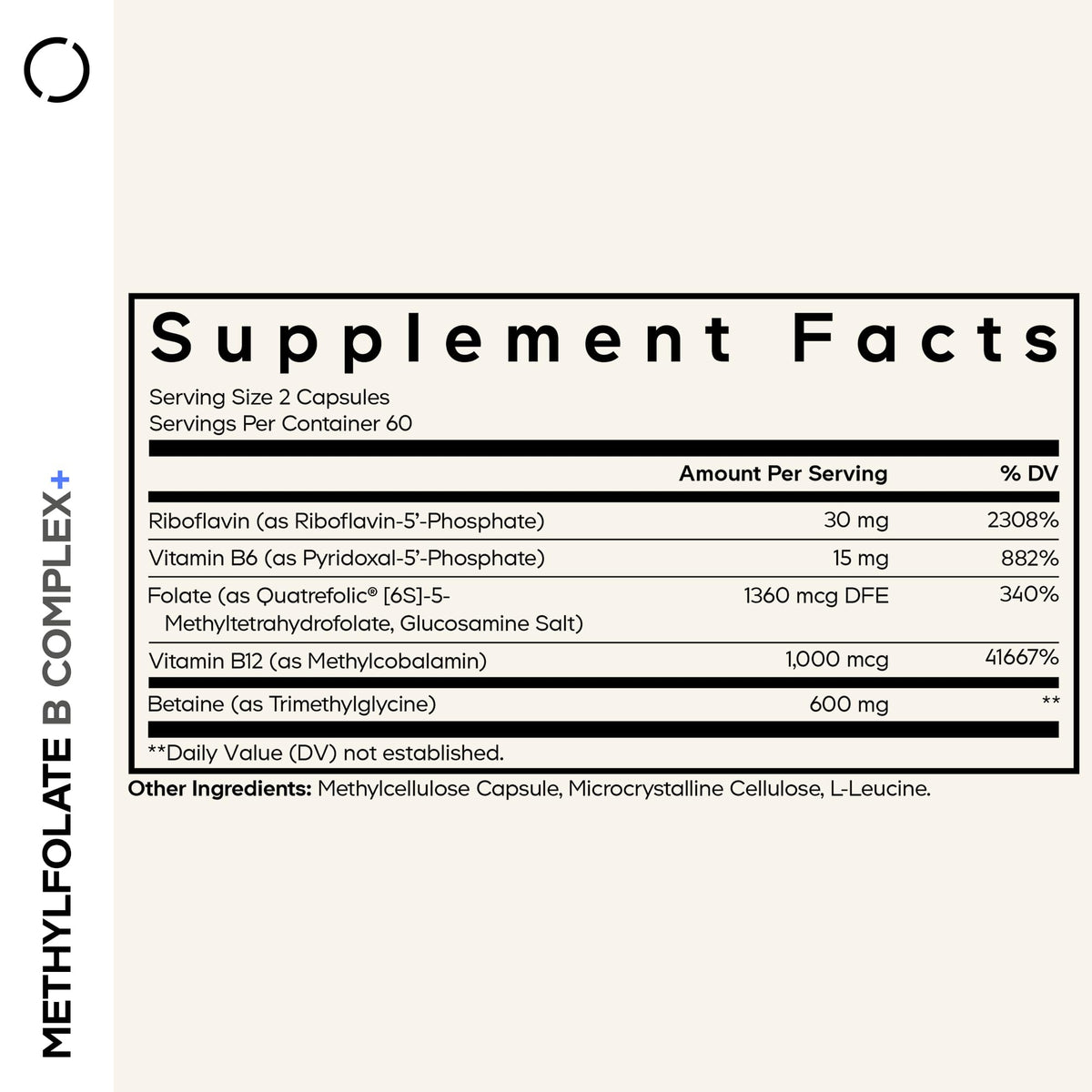 Codeage Methylfolate B Complex with 5-MTHF & B12 - 120 Capsules - image 2