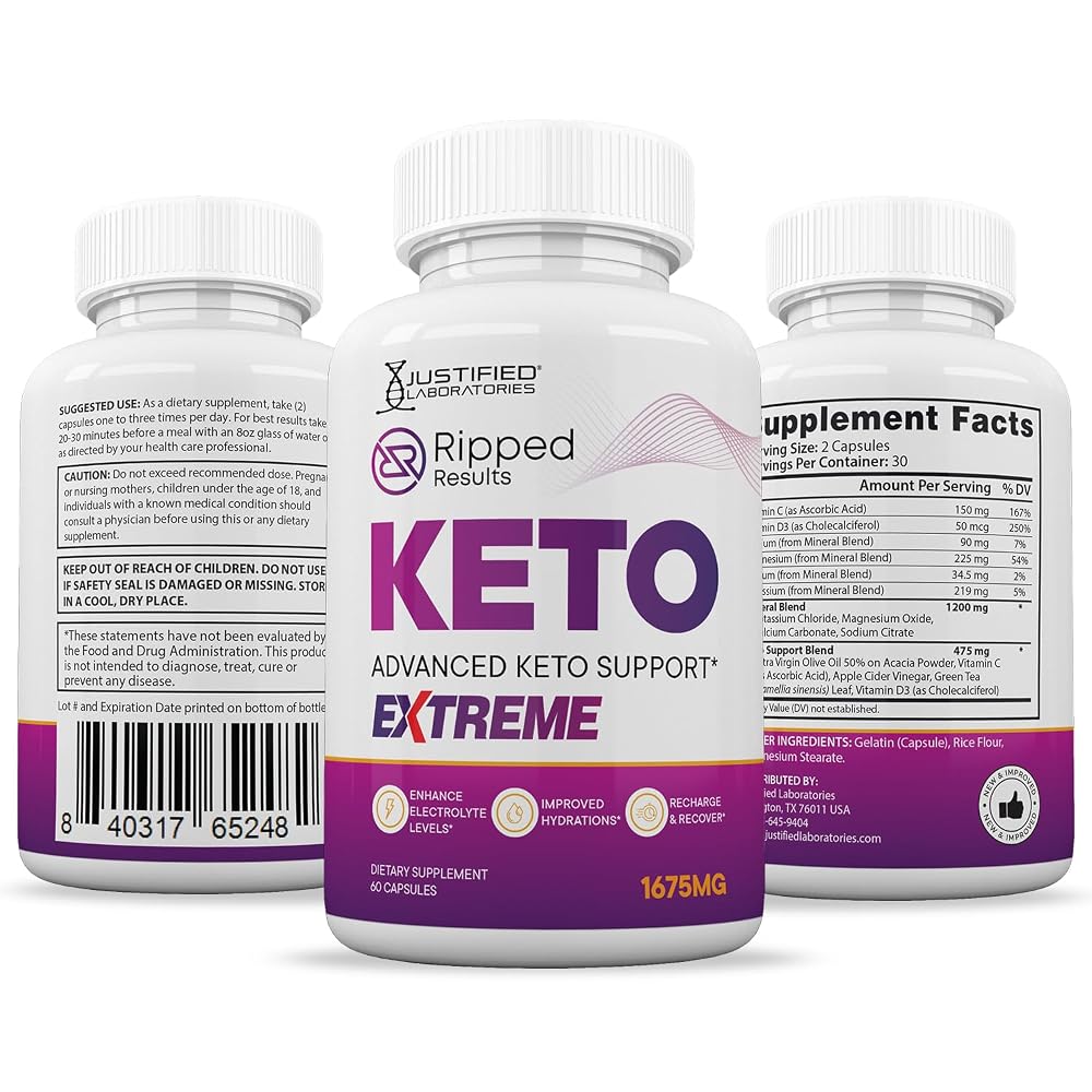 Justified Laboratories Ripped Results Keto ACV Extreme Pills 1675MG - image 7