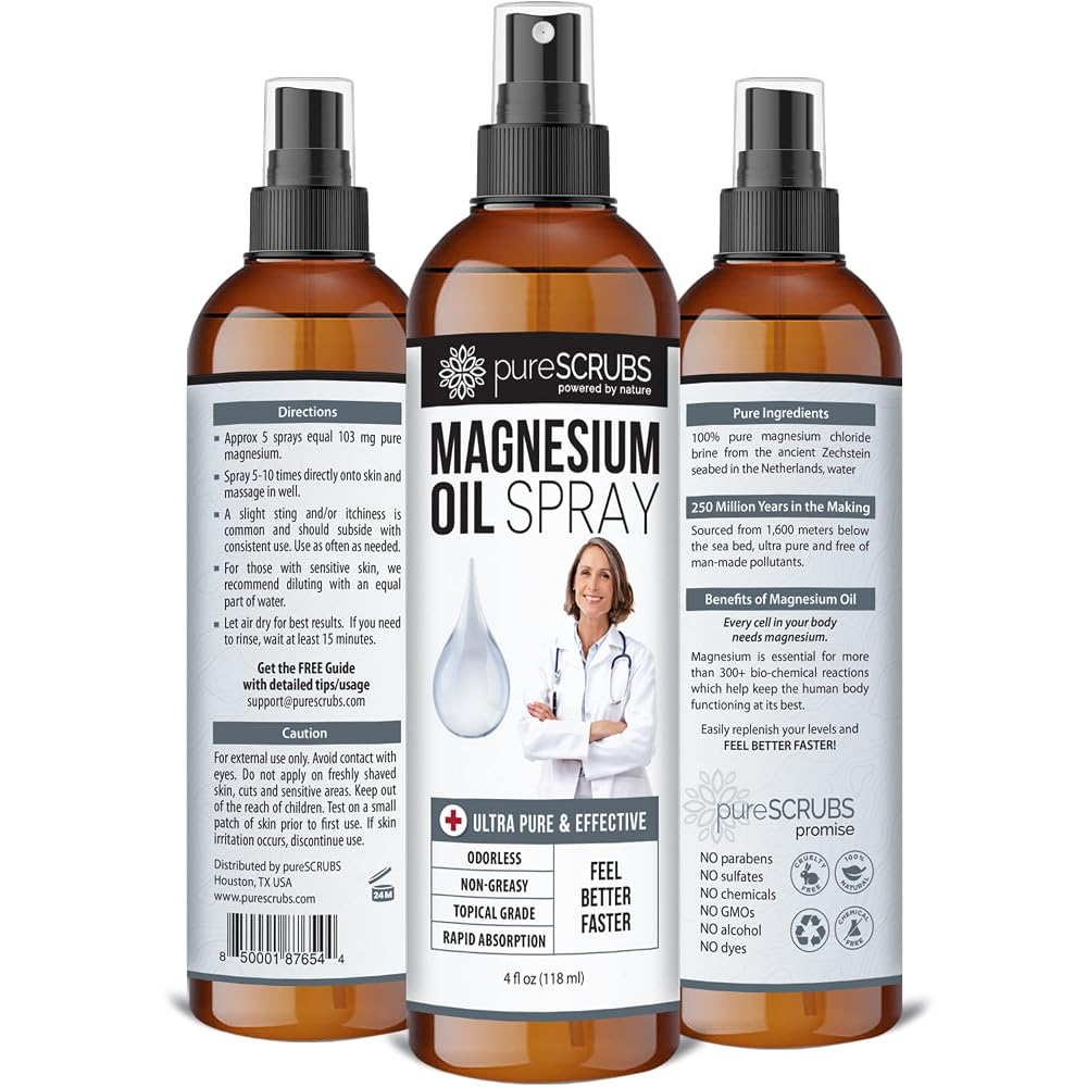 pureSCRUBS Doctor Recommended Pure Topical Magnesium Oil Spray - image 4