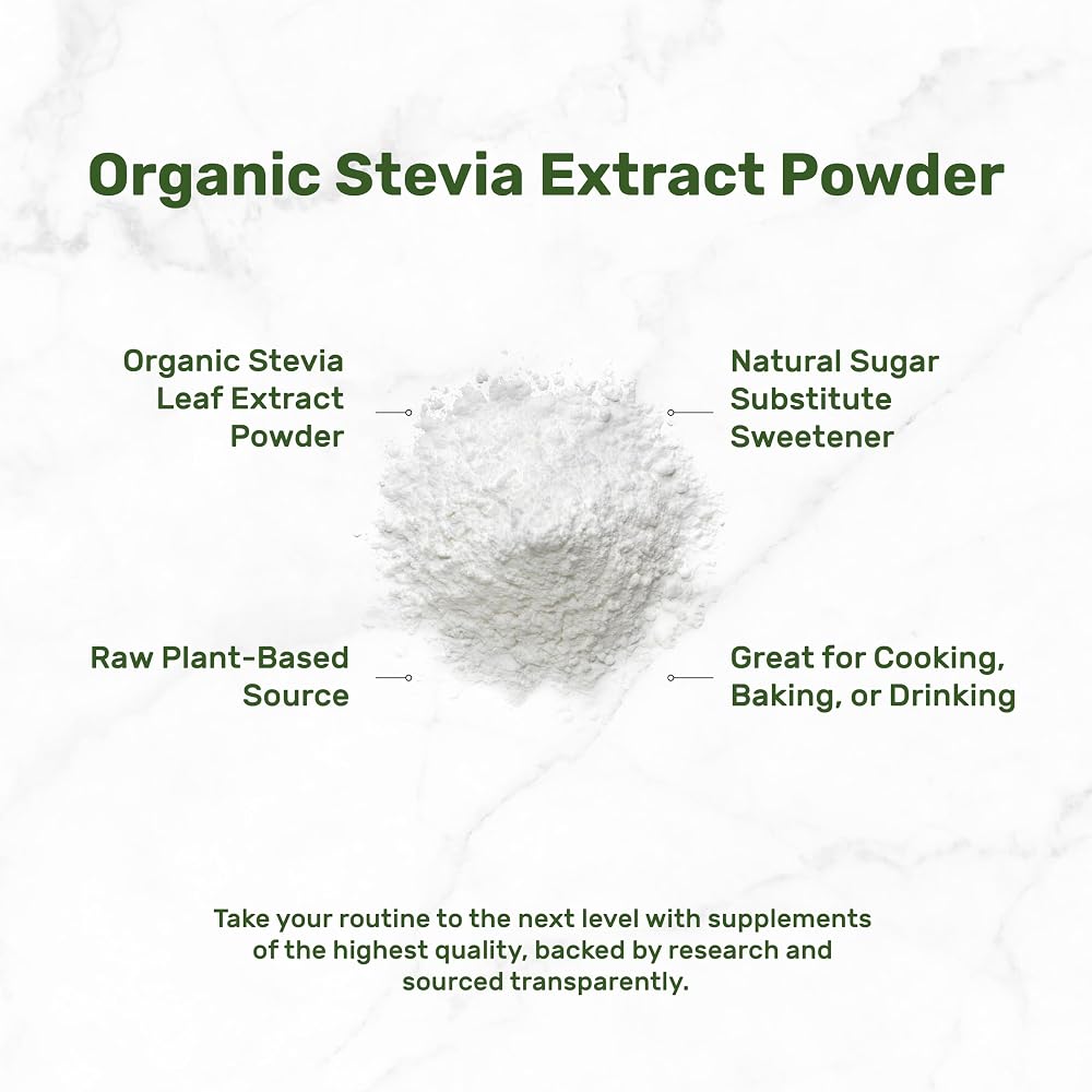 DEAL SUPPLEMENT Organic Stevia Extract Powder Natural Sweetener - 12oz - image 3