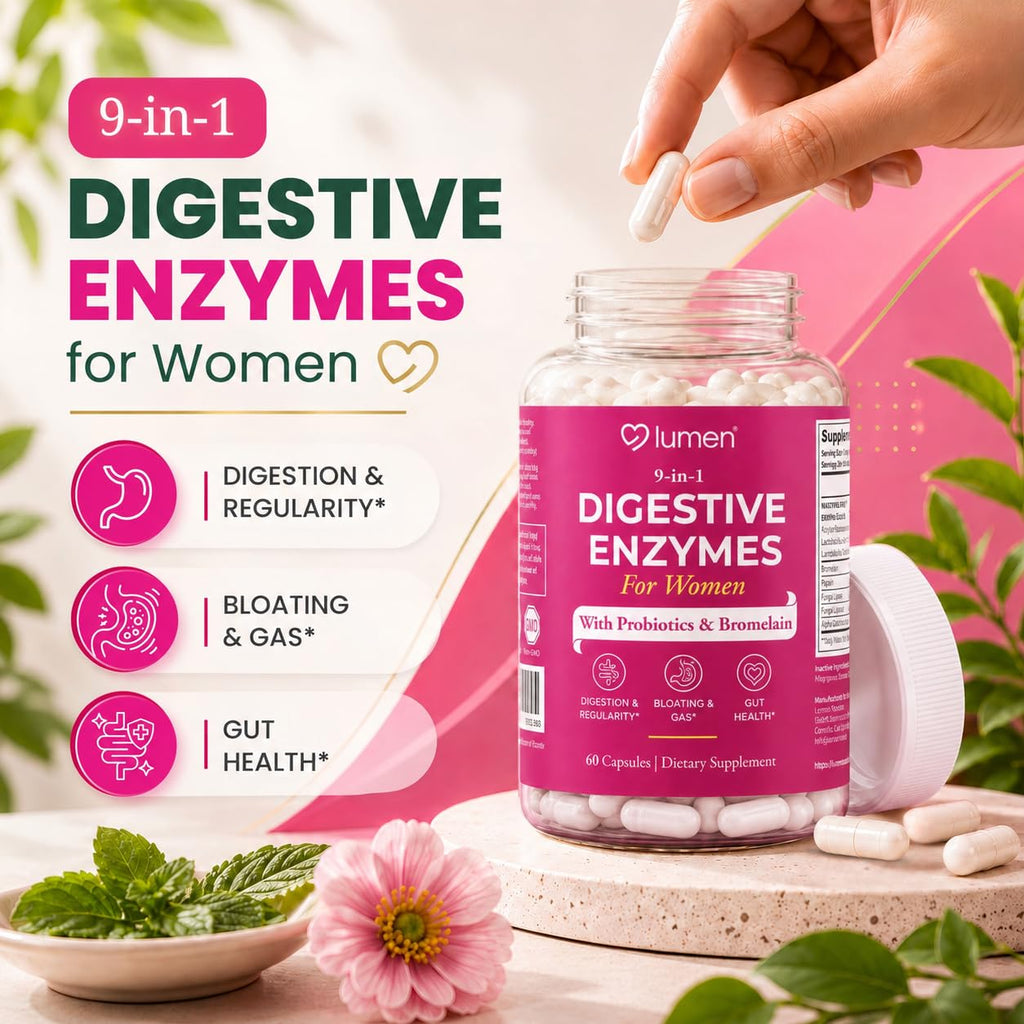 Lumen Naturals Digestive Enzymes for Women - 60 Capsules - image 7