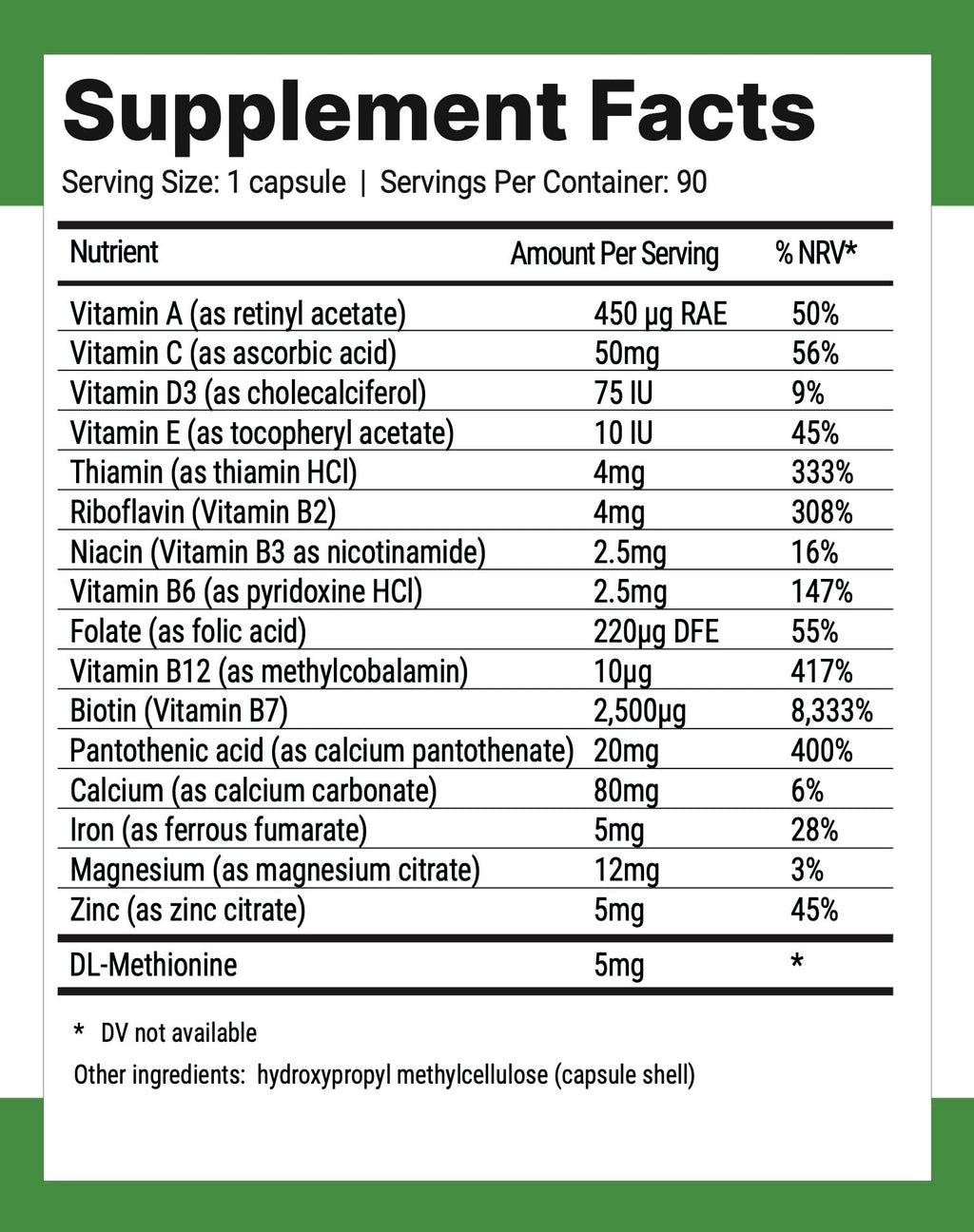 Nutri-Align Hair Defence Biotin Complex - 90 Capsules - image 2