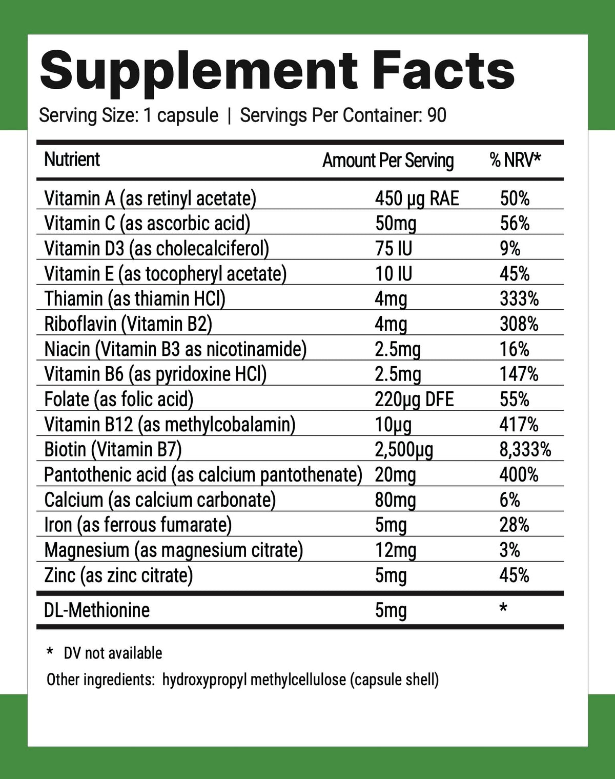 Nutri-Align Hair Defence Biotin Complex - 90 Capsules - image 2