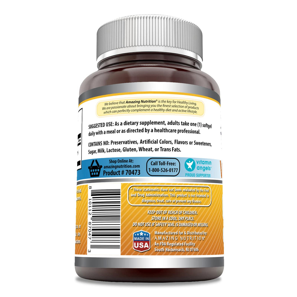 Amazing Nutrition Vitamin D3 1000 IU Softgels - 480 Count - image 3