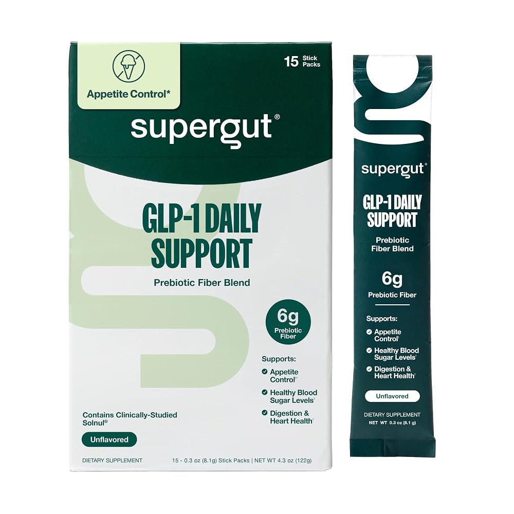 Supergut GLP1 Daily Support - High Fiber GLP-1 Supplement Powder