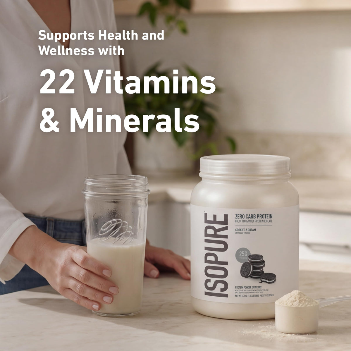 Isopure Zero Carb Whey Isolate Protein Powder Cookies & Cream - 1 lb - image 5