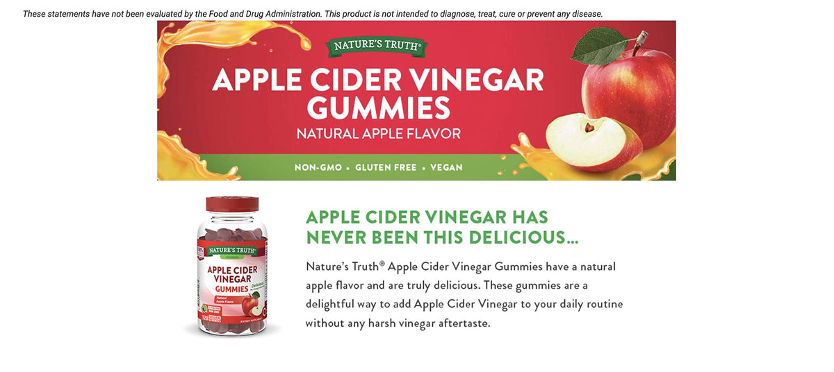Nature's Truth Apple Cider Vinegar Gummies - 120 Count - image 4