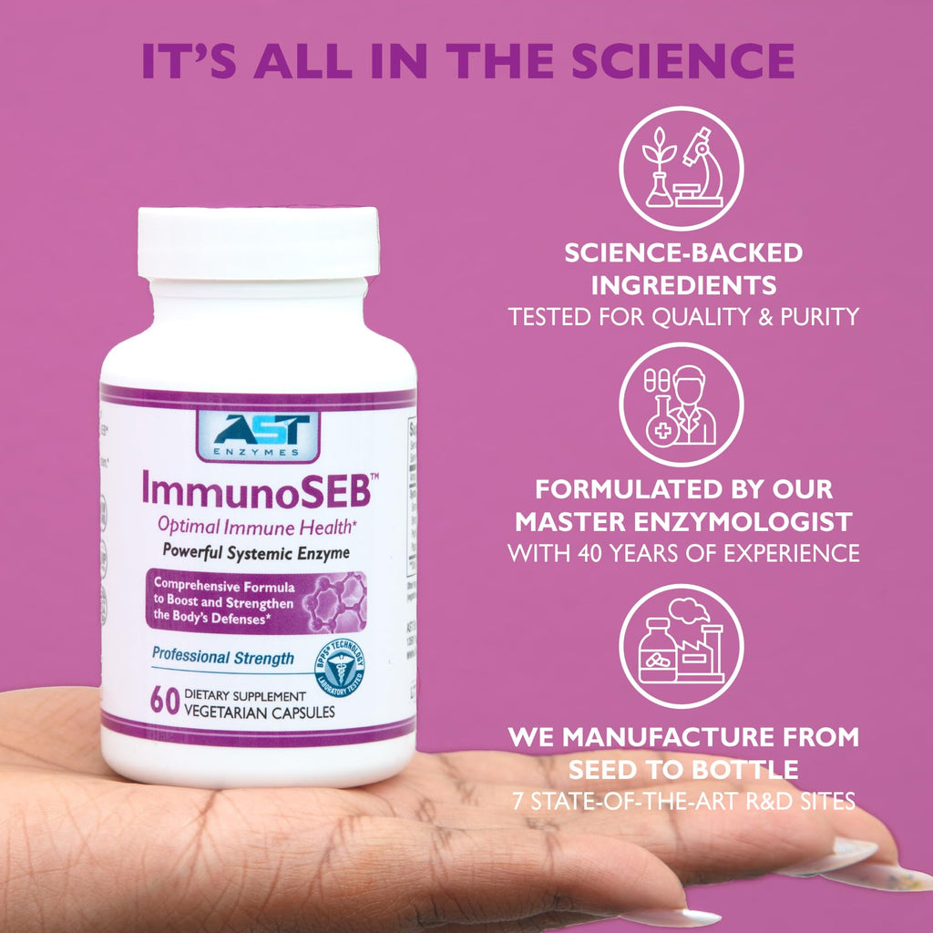 AST Enzymes ImmunoSEB Systemic Enzyme Blend - 60 Capsules - image 6