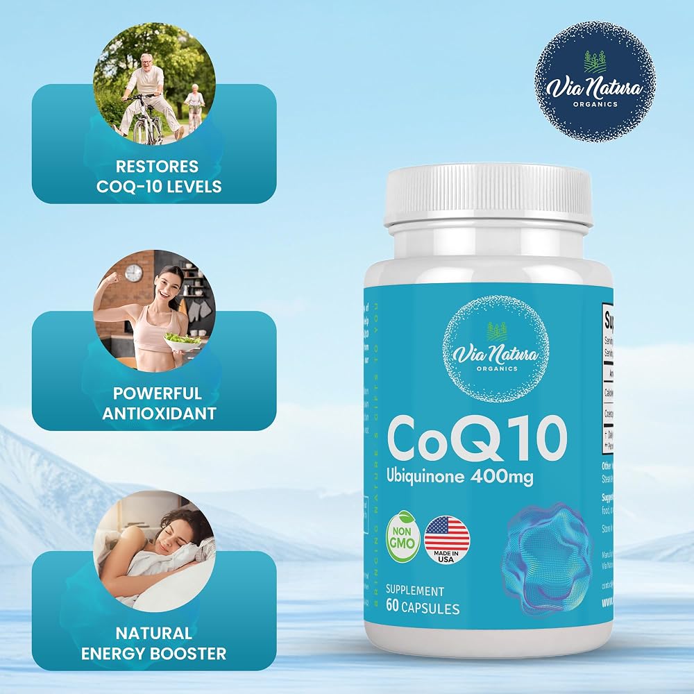 Via Natura Organics CoQ10 Ubiquinone 400mg - 60 Capsules - image 3