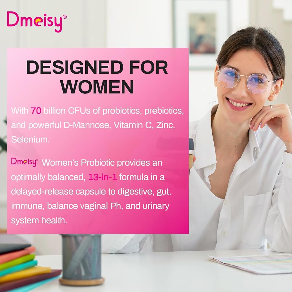Dmeisy Vaginal Probiotics, 70 Billion CFU Probiotics for Women