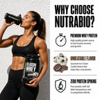 NutraBio Classic Whey Protein Powder Supplement - 25g of Protein Per