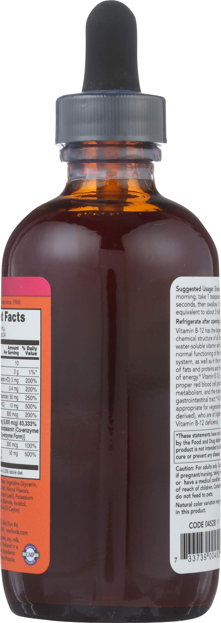 NOW Supplements Ultra B-12 Liquid 800 mcg - 4 Fl Oz - image 2