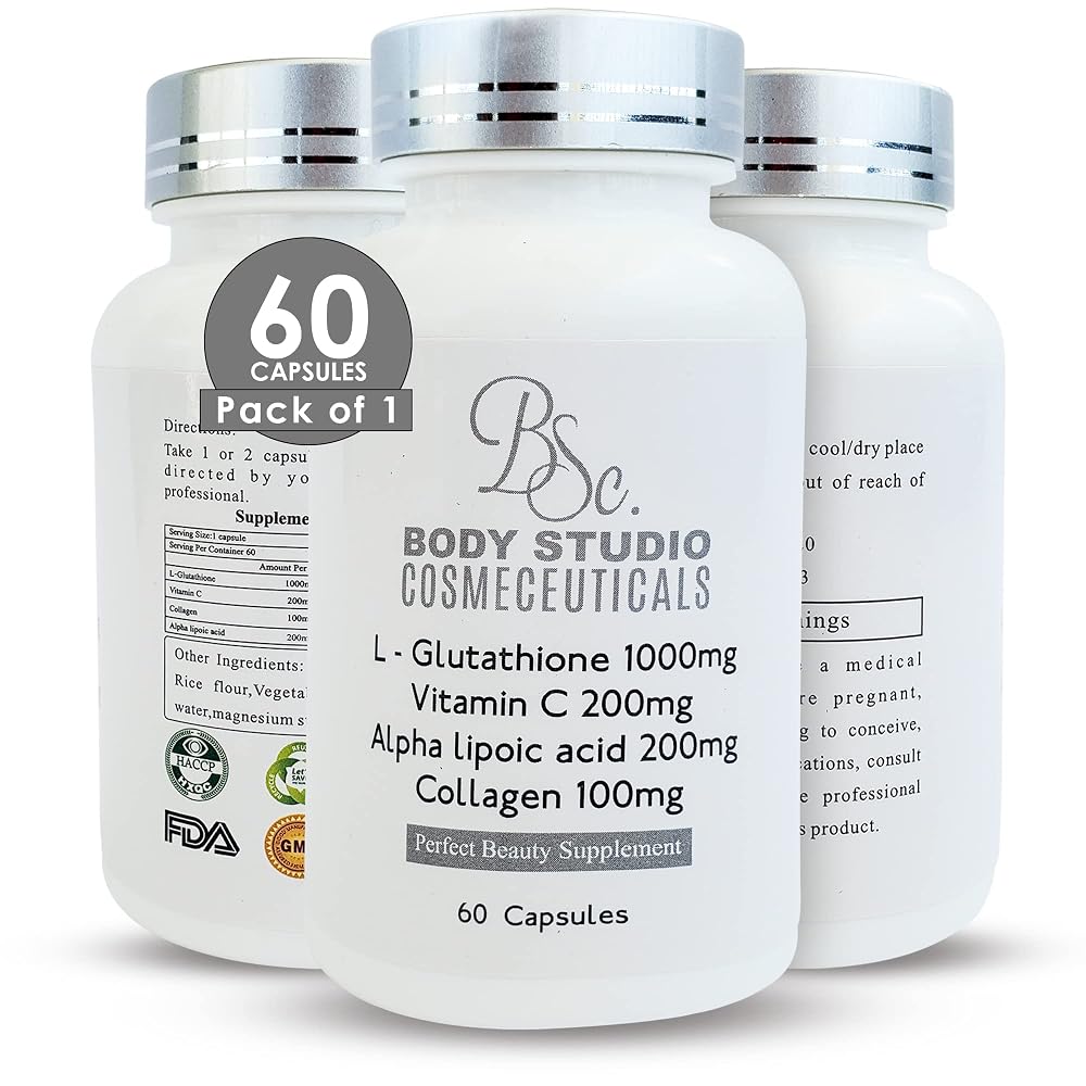 Body Studio Cosmeceuticals L-Glutathione 2000 mg - 60 Softgels