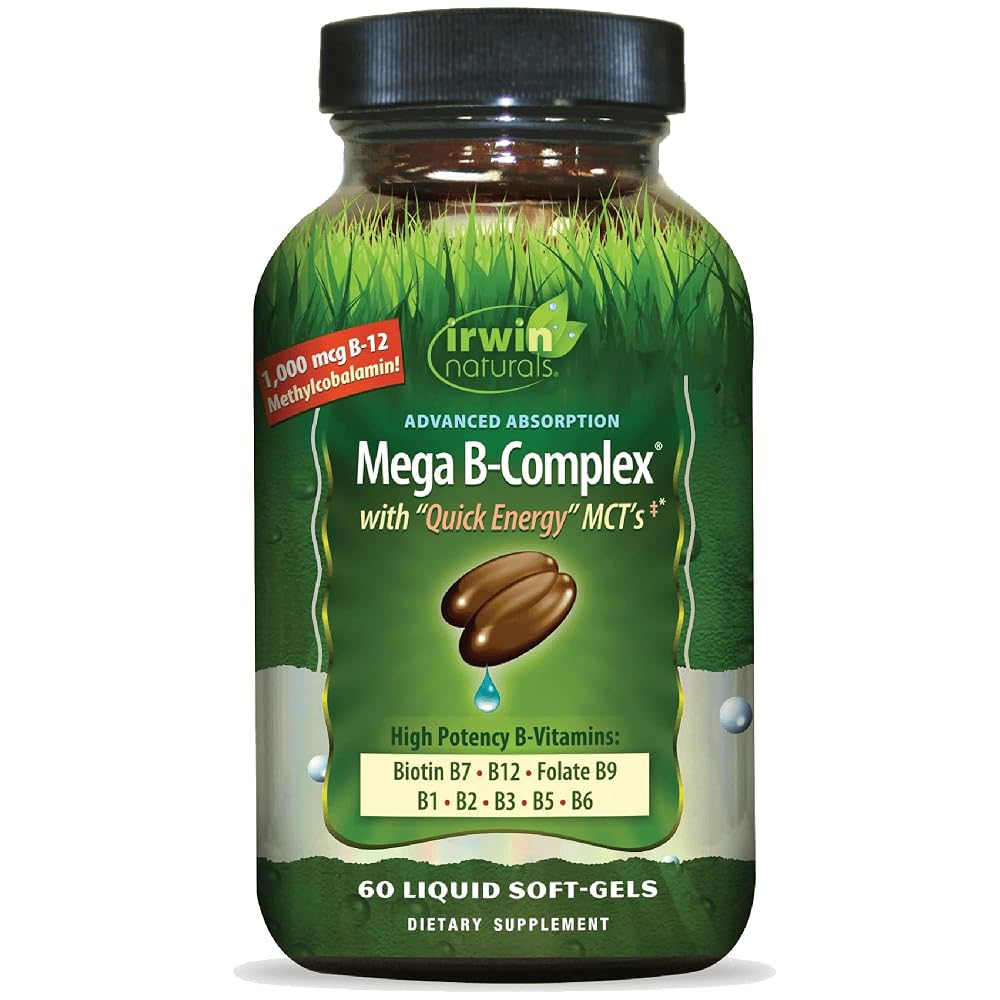 Irwin Naturals Mega B-Complex Vitamin B Complex - 60 Softgels