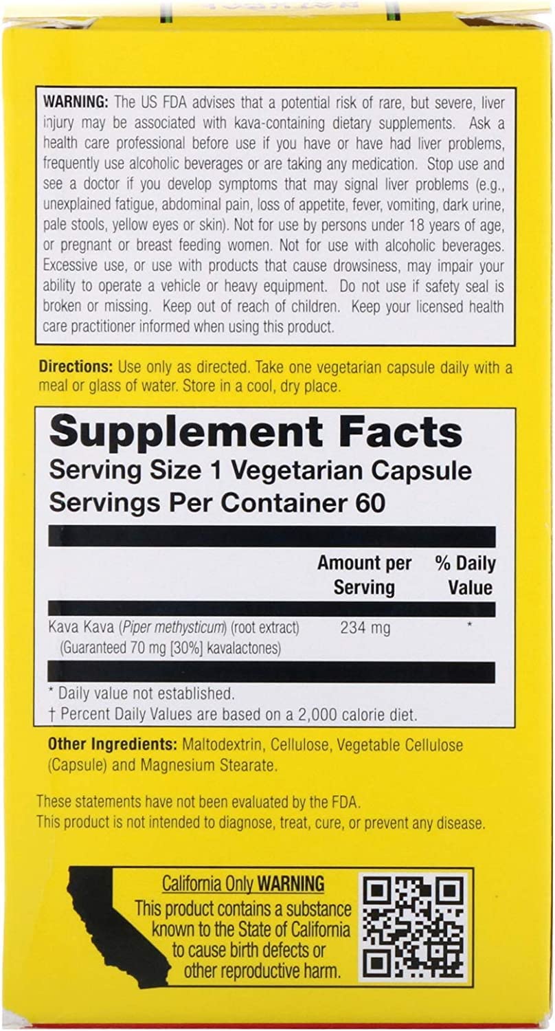 Natural Balance Kava Kava Root Extract - 60 Vegetarian Capsules - image 3