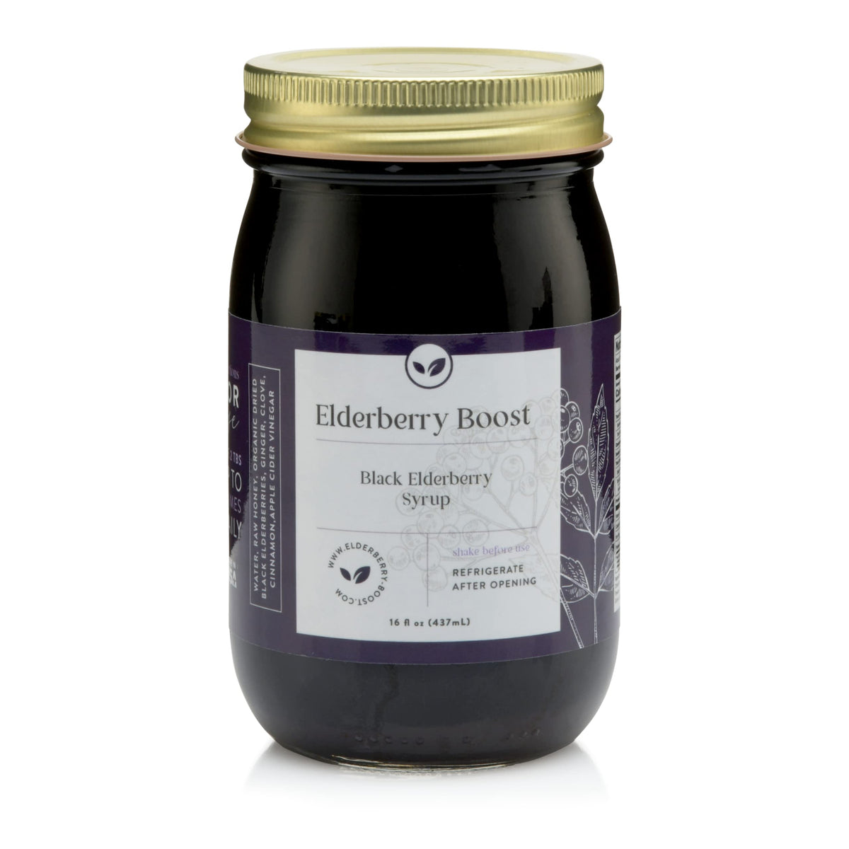 Elderberry Boost Elderberry Syrup with Organic Elderberries - 16 Fl Oz
