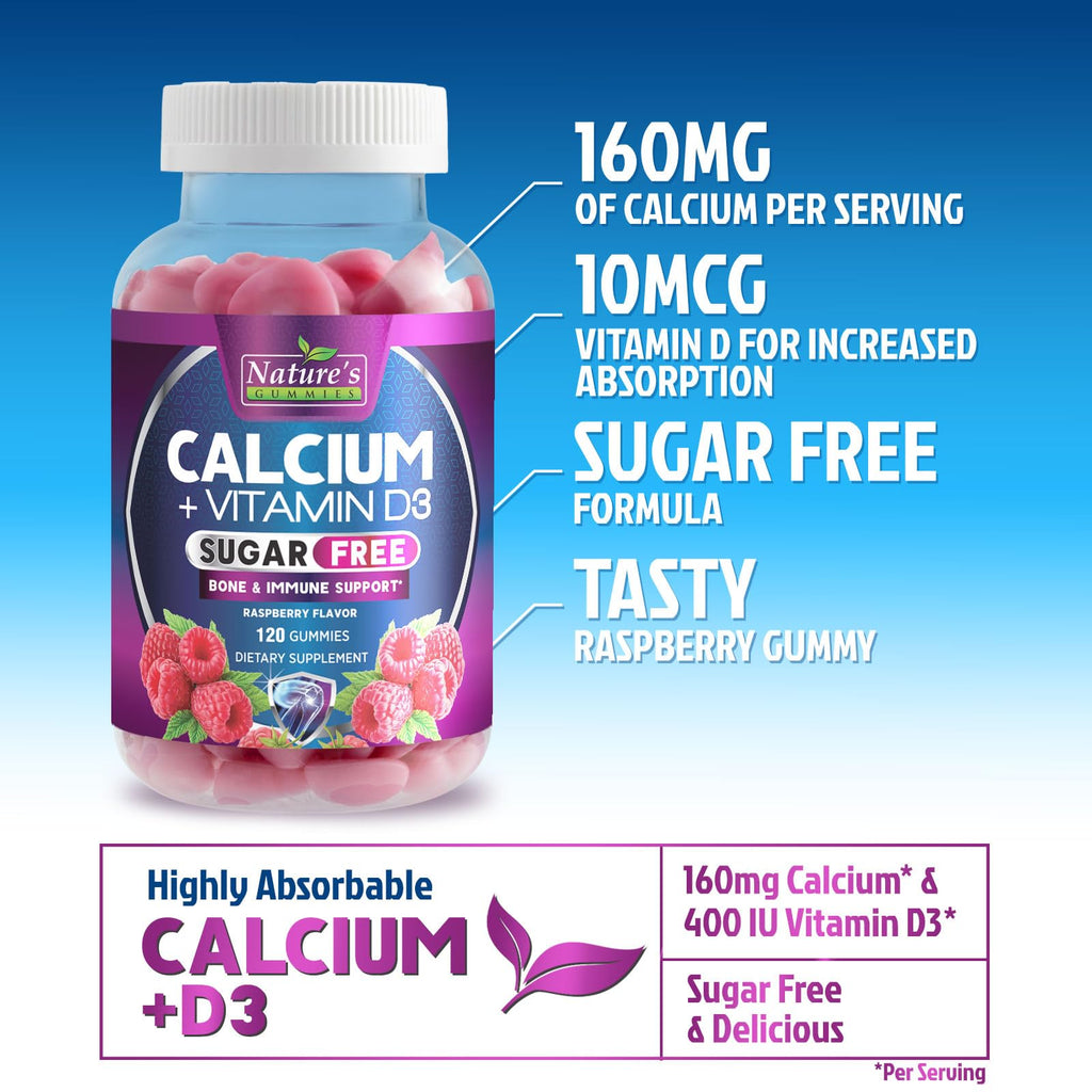 Nature's Nutrition Calcium Gummies - Sugar Free Calcium Gummy