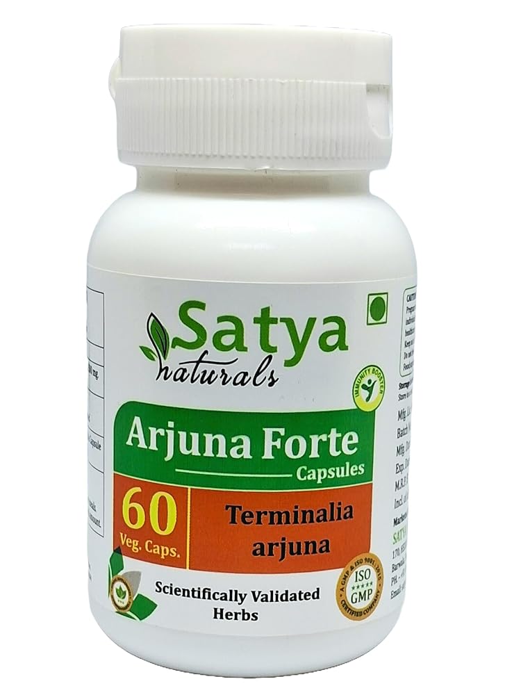 Satya Naturals Arjuna Forte 500 mg Ayurvedic Herbal - 240 Capsules - image 3
