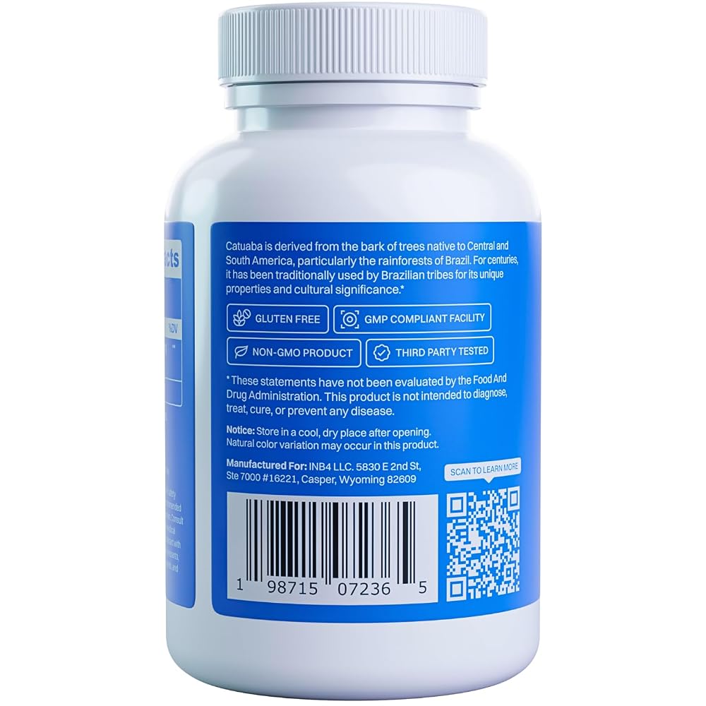 INB4 Catuaba Bark Extract 1200mg Energy Support - 90 Capsules - image 5