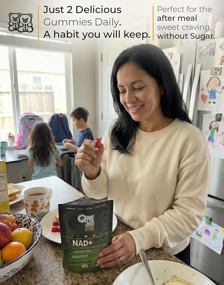 ONE 365 NAD+ Gummies with Nicotinamide Riboside - 90 Gummies - image 4