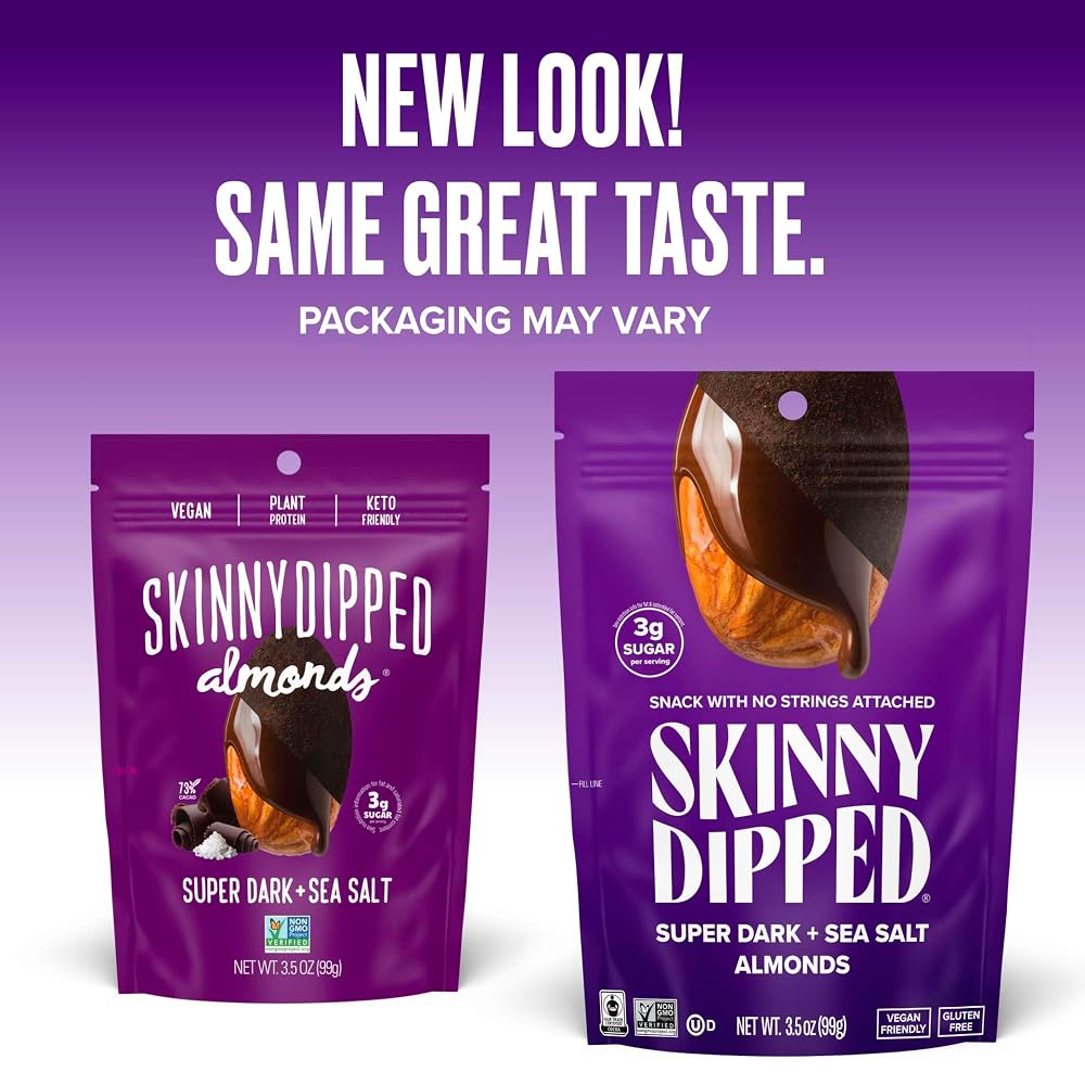 SkinnyDipped Super Dark Chocolate + Sea Salt Almonds - 3.5 oz - image 5