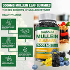 Simhould Mullein Gummies 3000mg for Respiratory Support - 120 Count - image 3
