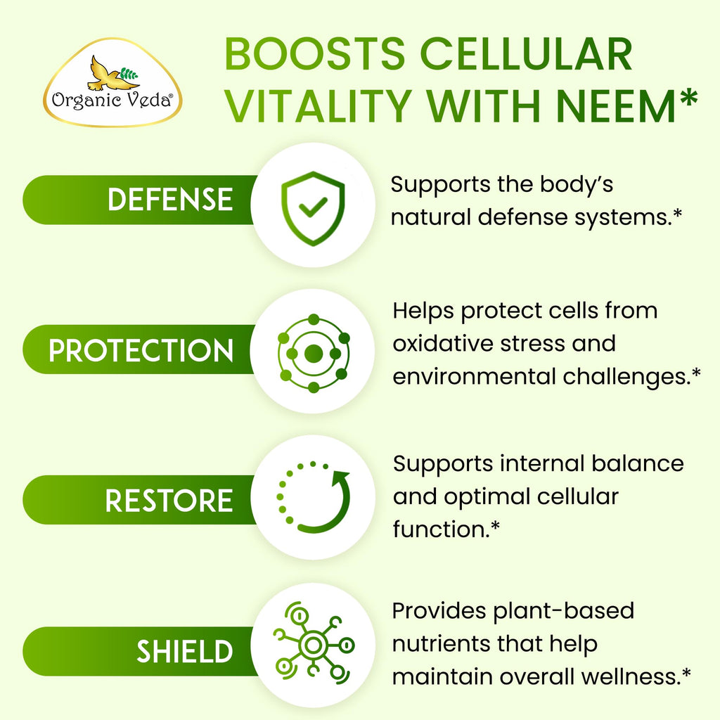 Organic Veda Neem Capsules Triple Complex for Skin & Immune Support - image 7