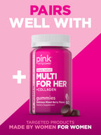 PINK Hair Skin Nails Gummies with Biotin 2,500 mcg - 60 Count - image 5