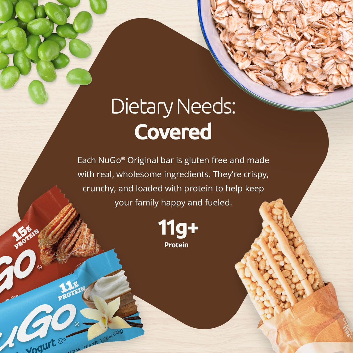 NuGo Original, Variation Twister, 15g Protein Bar, Gluten Free