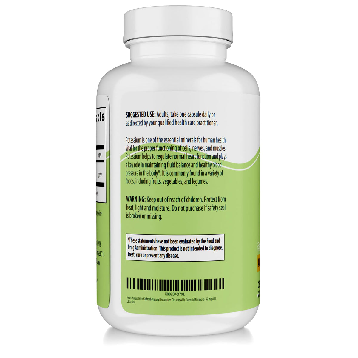 NaturalSlim Natural Potassium Citrate Gluconate 99 mg - Kadsorb