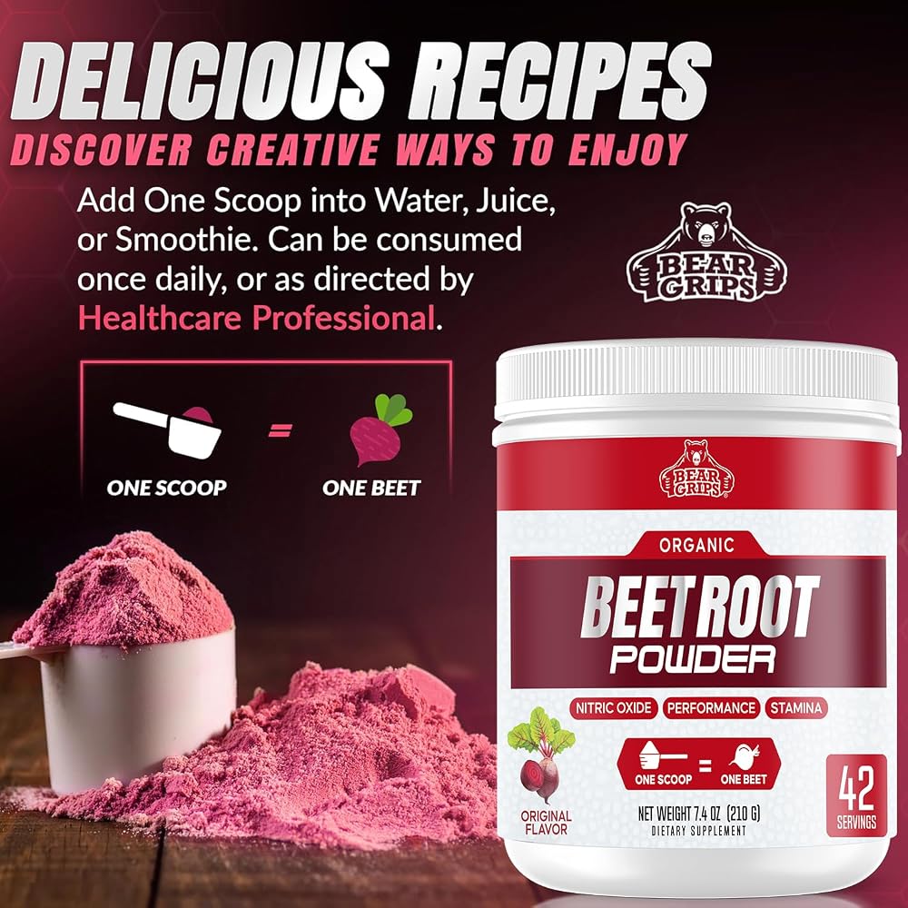 Bear Grips Organic Beet Root Powder - 7.4 Ounce - image 6