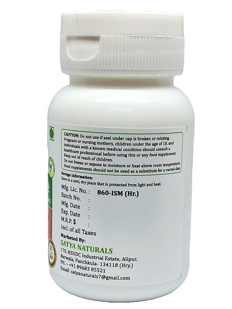 Satya Naturals Arjuna Forte 500 mg Ayurvedic Herbal - 240 Capsules - image 5