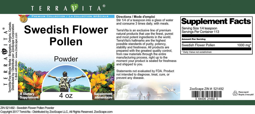Terravita Swedish Flower Pollen Powder - 4 oz - image 3