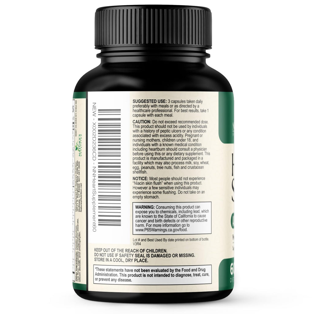 Nature's Nutrition Heart Health Supplement 22-Ingredient Formula - 60 Capsules - image 8