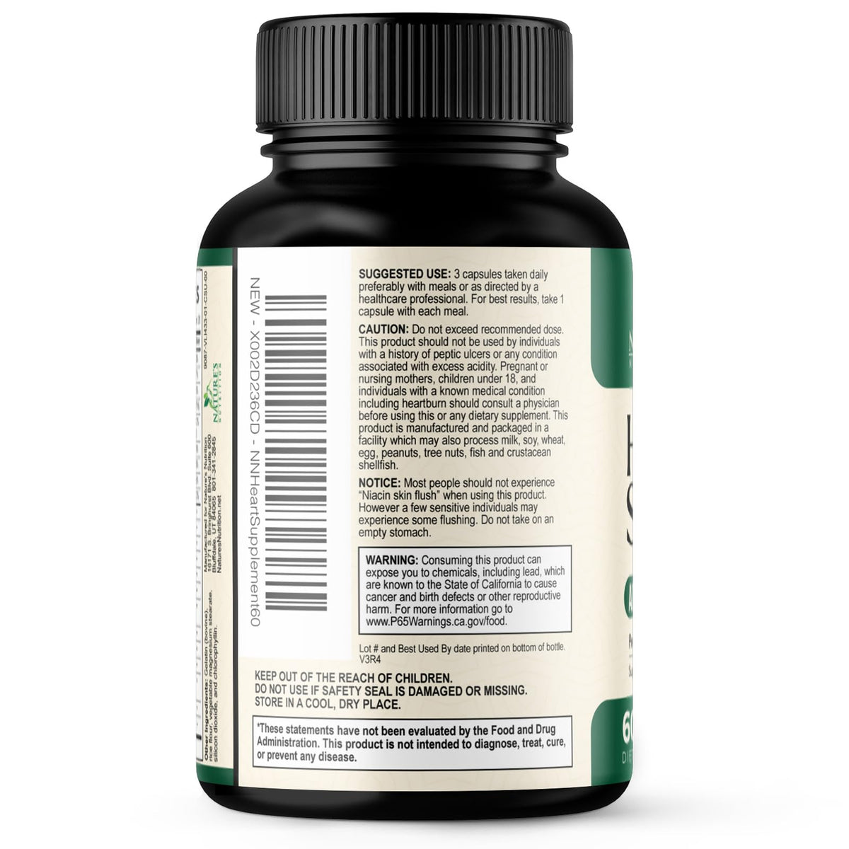 Nature's Nutrition Heart Health Supplement 22-Ingredient Formula - 60 Capsules - image 8