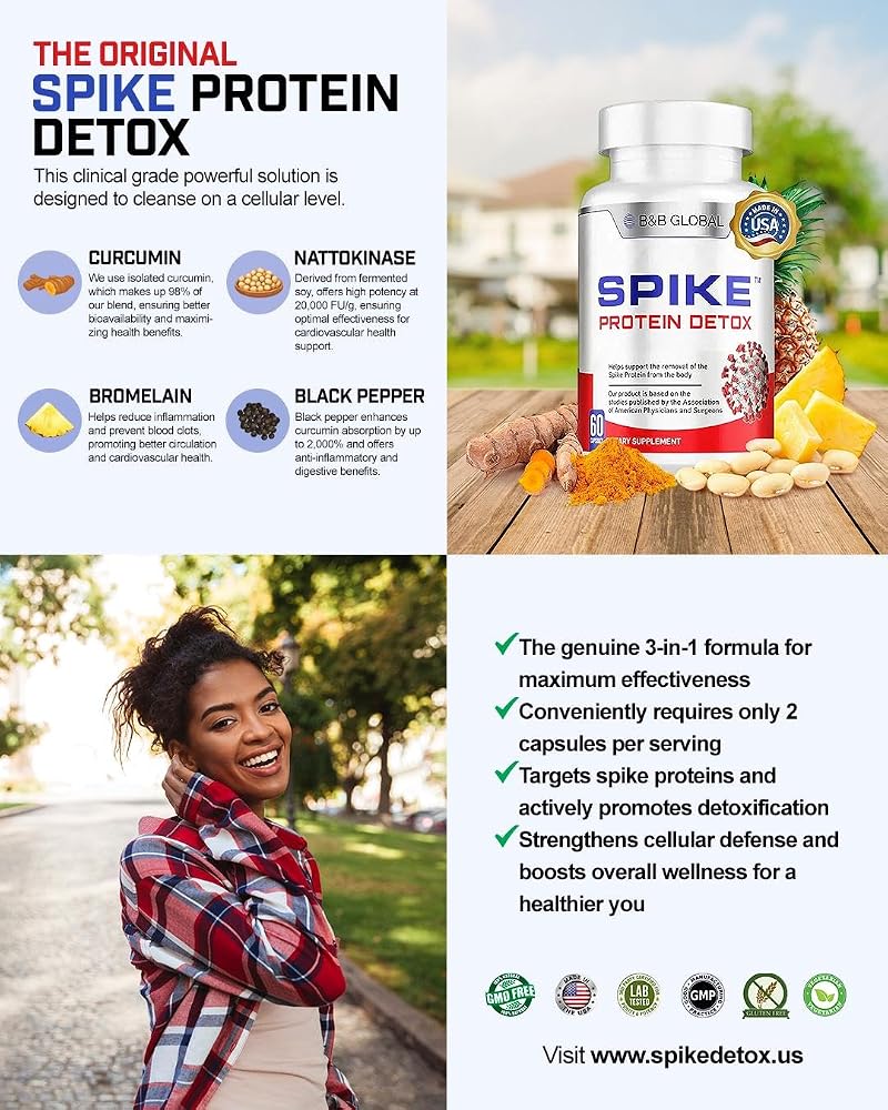 Spike Protein Detox 3-in-1 Immune Support Formula - 60 Capsules - image 5