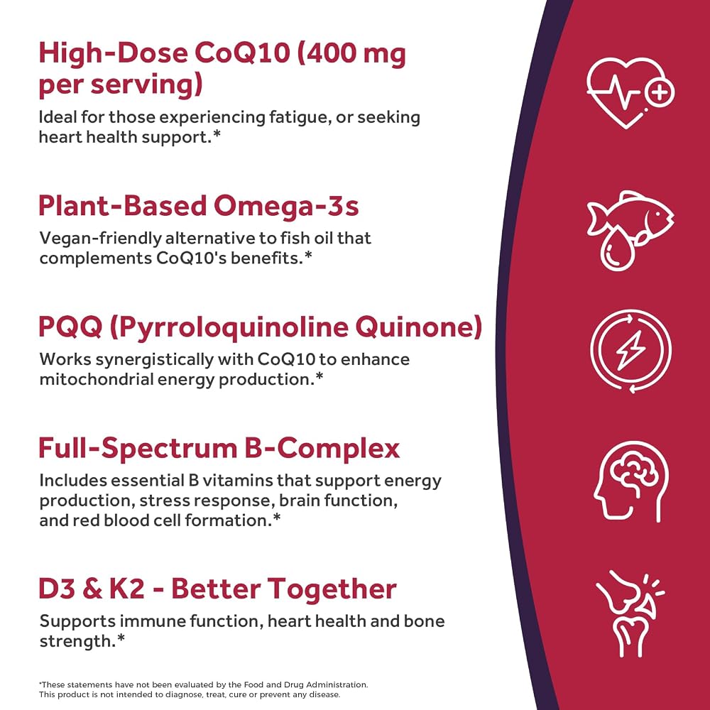 Doctor's Recipes CoQ10 400mg Softgels with PQQ & B-Complex - 120 Softgels - image 6