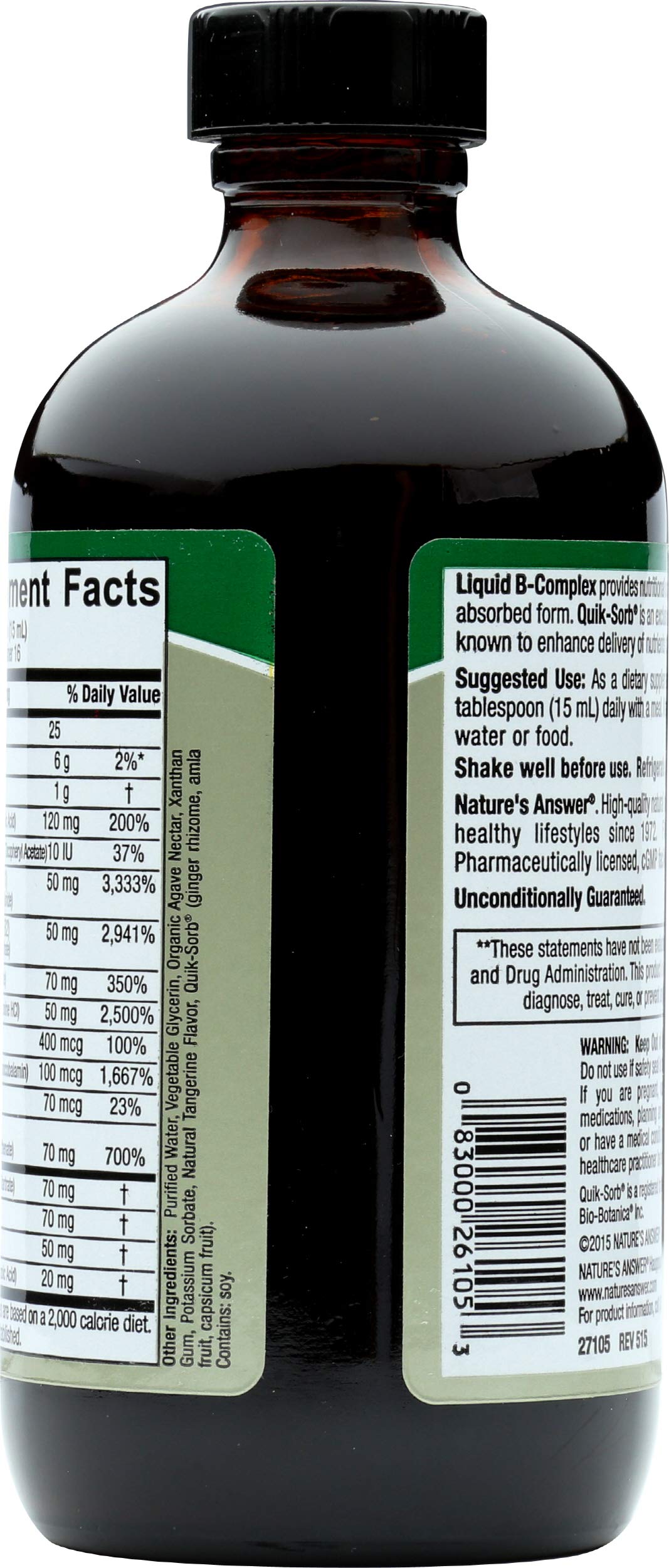 Nature's Answer Vitamin B Complex - 8 fl oz - image 2