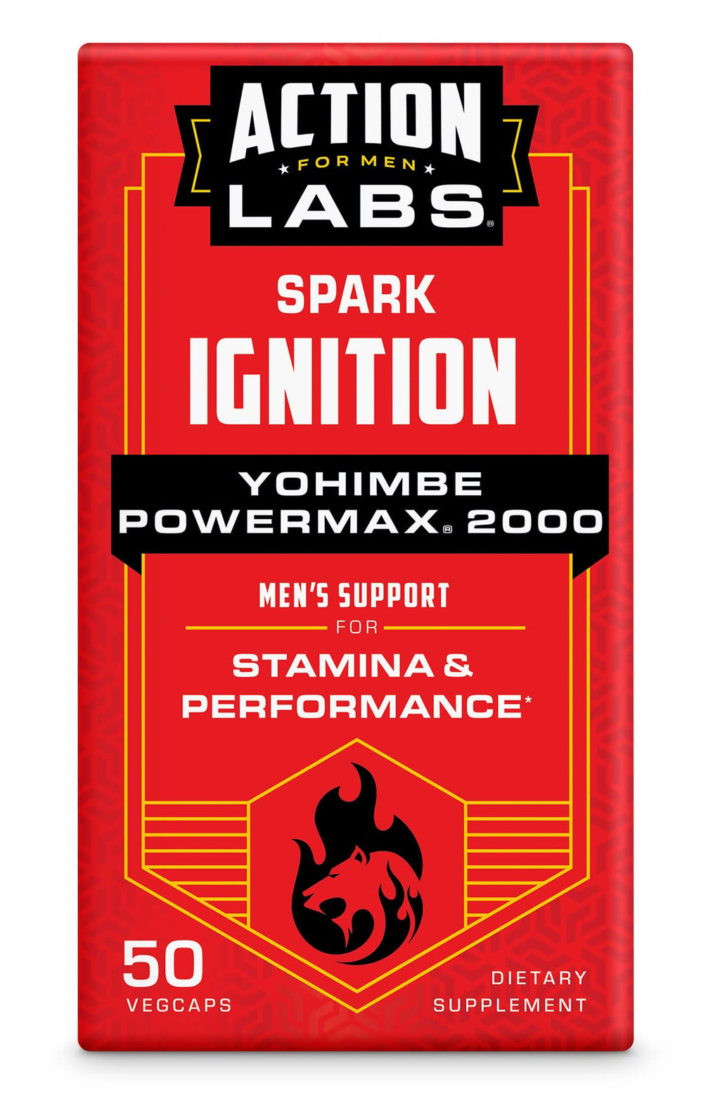 Action Labs Yohimbe PowerMax 2000 for Stamina - 50 Capsules