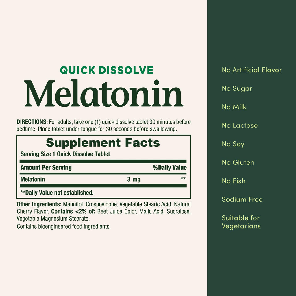 Nature's Bounty Melatonin 3mg Sleep Support - 120 Tablets - image 5