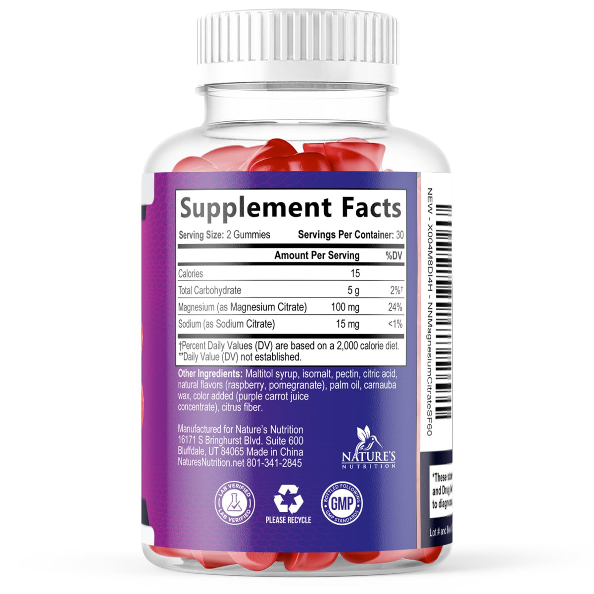 Nature's Nutrition Magnesium Citrate Gummies - 60 Gummies - image 9