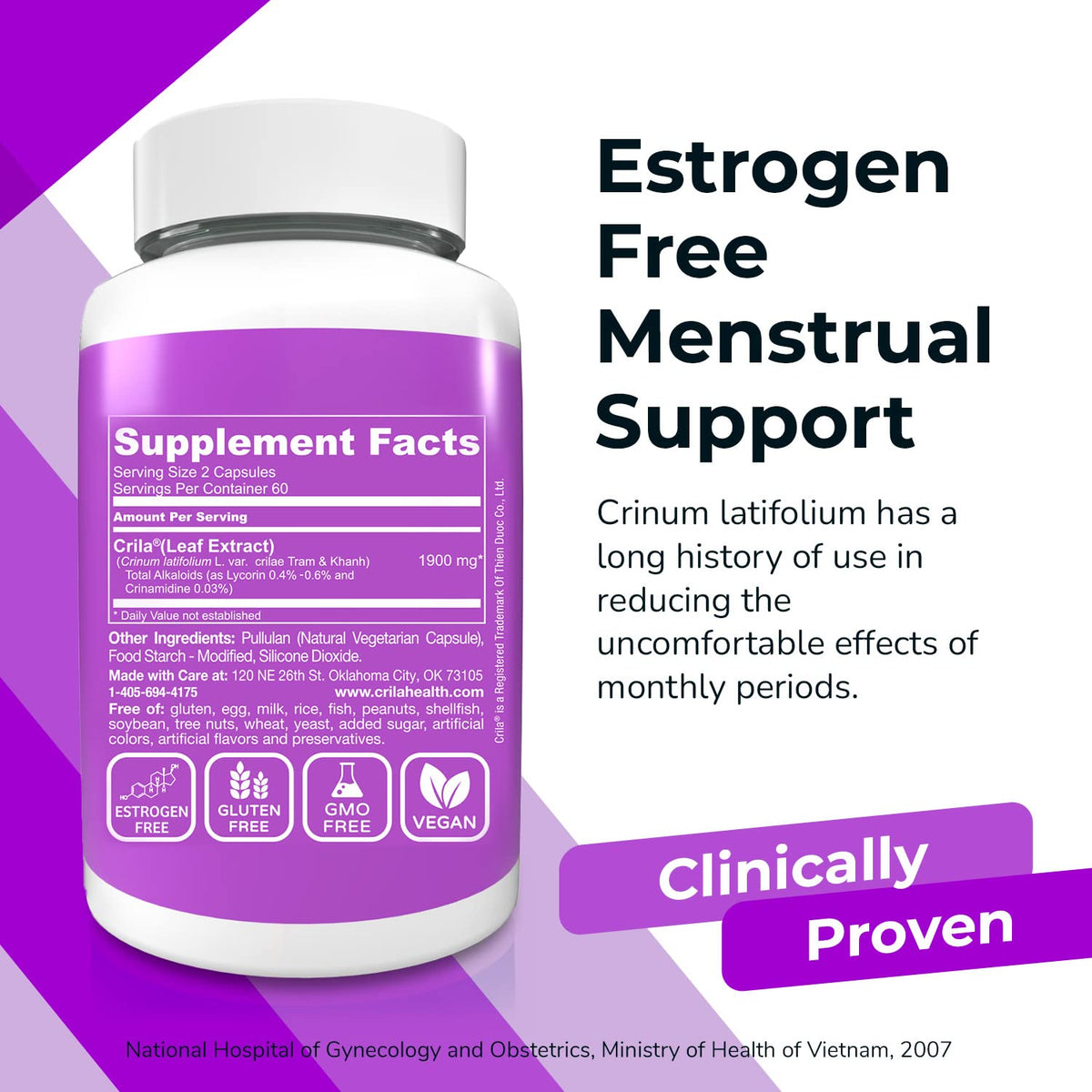 CRILA Estrogen Free Ovarian Support Capsules - 120 Capsules - image 2