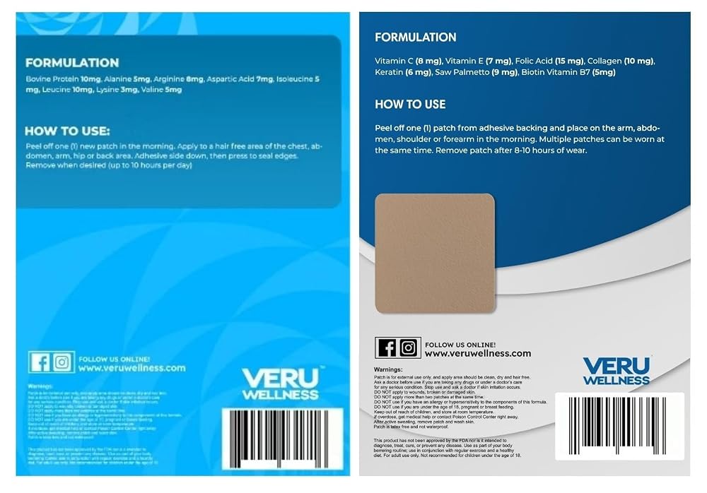Veru Wellness Glutathione Patches Immune Plus Vitamin Topical Duo - 120 Count - image 2