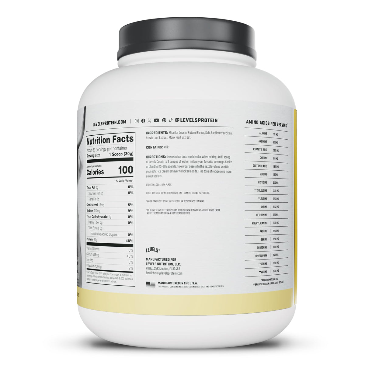 Levels 100% Micellar Casein Protein