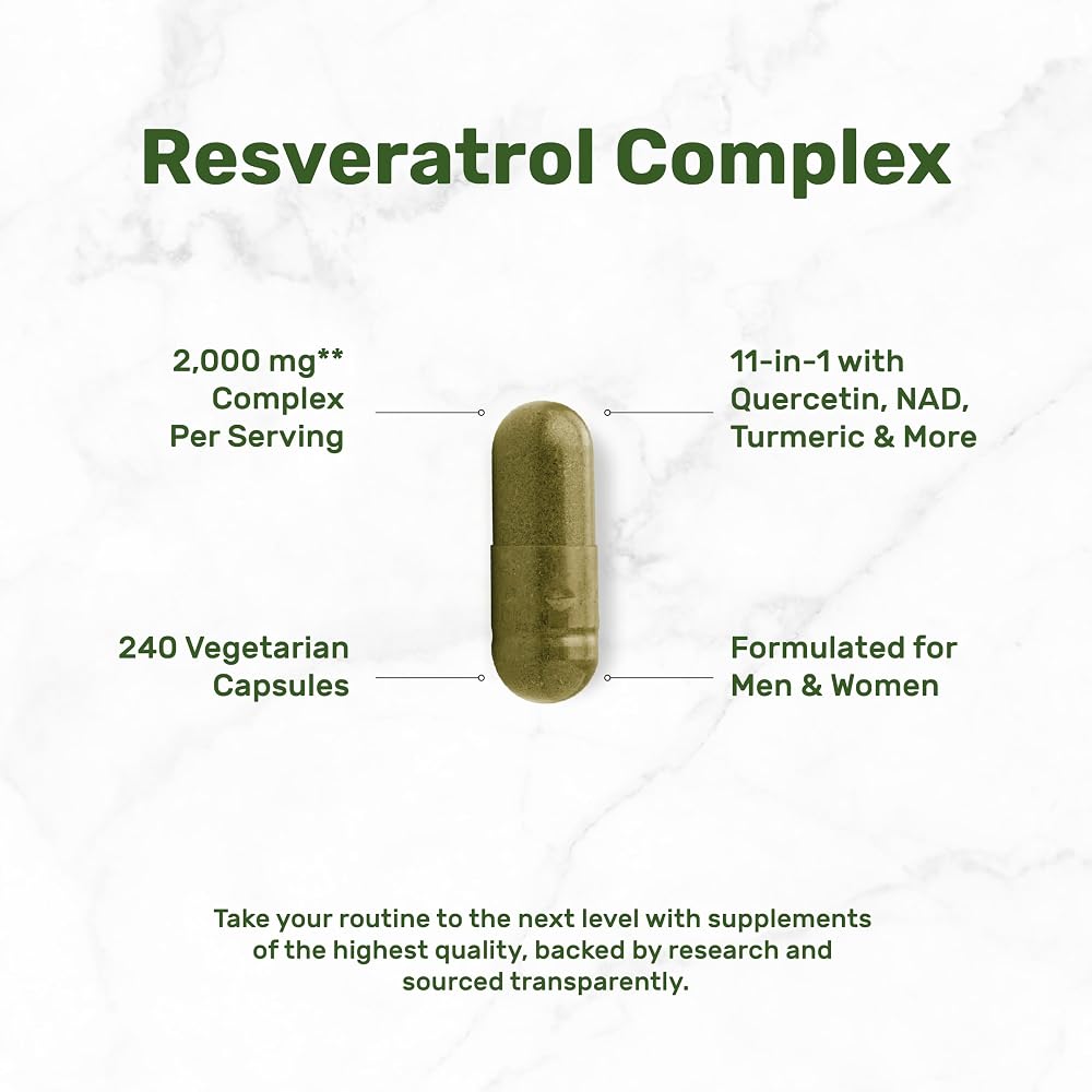 DEAL SUPPLEMENT Resveratrol Complex - 240 Vegetarian Capsules - image 3