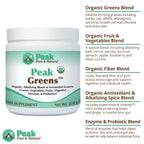 Peak Pure & Natural Greens Powder with Enzymes & Probiotics - 30 Servings - image 5
