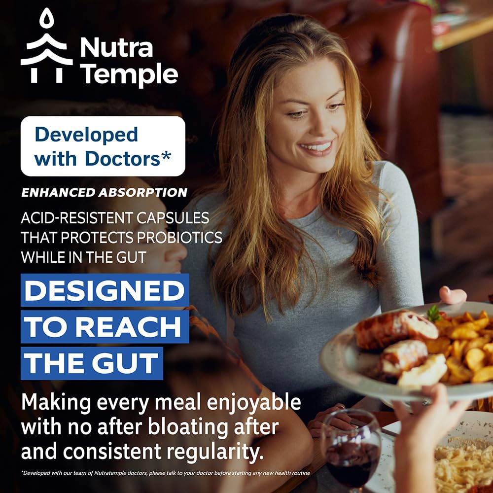 NUTRATEMPLE Probiotics 4-in-1 Digestive Enzymes - 60 Capsules - image 3