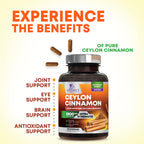 Nature's Nutrition Organic Ceylon Cinnamon Capsules 1800mg - Extra