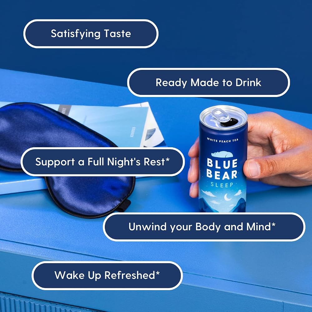 Blue Bear Sleep Adaptogen Drink with Melatonin - 4 Pack - image 9
